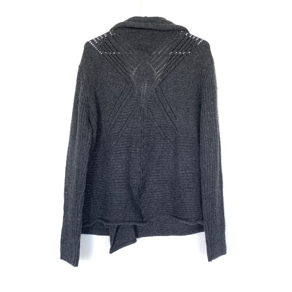 Ethereal Paper Crane Gray Knit Cardigan Sweater - Picture 5 of 8